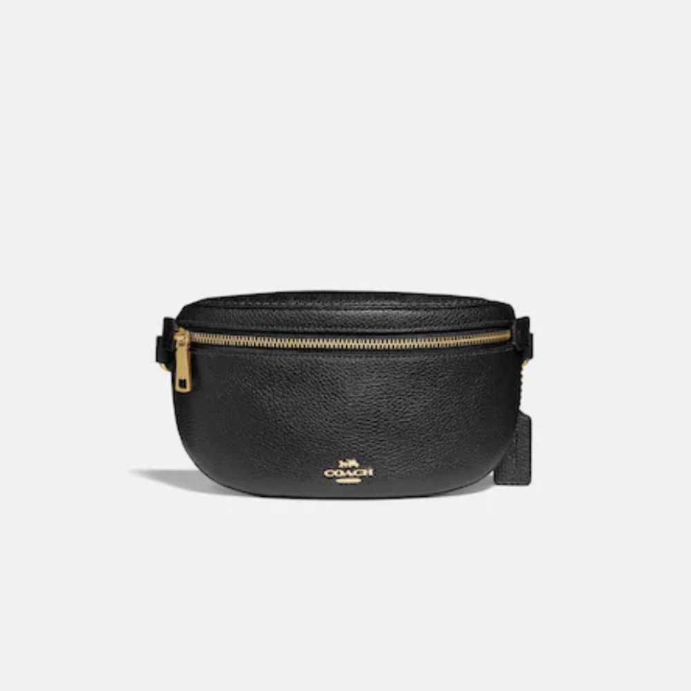 Coach Leather Belt Bag Black